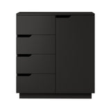 Urbino 4 Draw Modern Dresser Tallboy | 4 Draw Chest Of Drawers Wooden Storage Unit