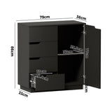 Urbino 4 Draw Modern Dresser Tallboy | 4 Draw Chest Of Drawers Wooden Storage Unit