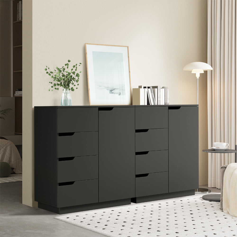 Urbino 4 Draw Modern Dresser Tallboy | 4 Draw Chest Of Drawers Wooden Storage Unit