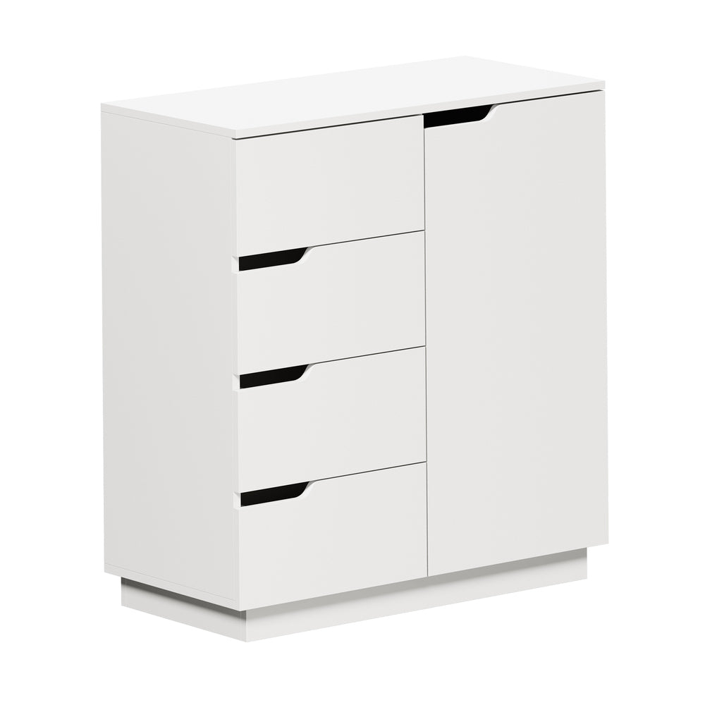 Urbino 4 Draw Modern Dresser Tallboy | 4 Draw Chest Of Drawers Wooden Storage Unit