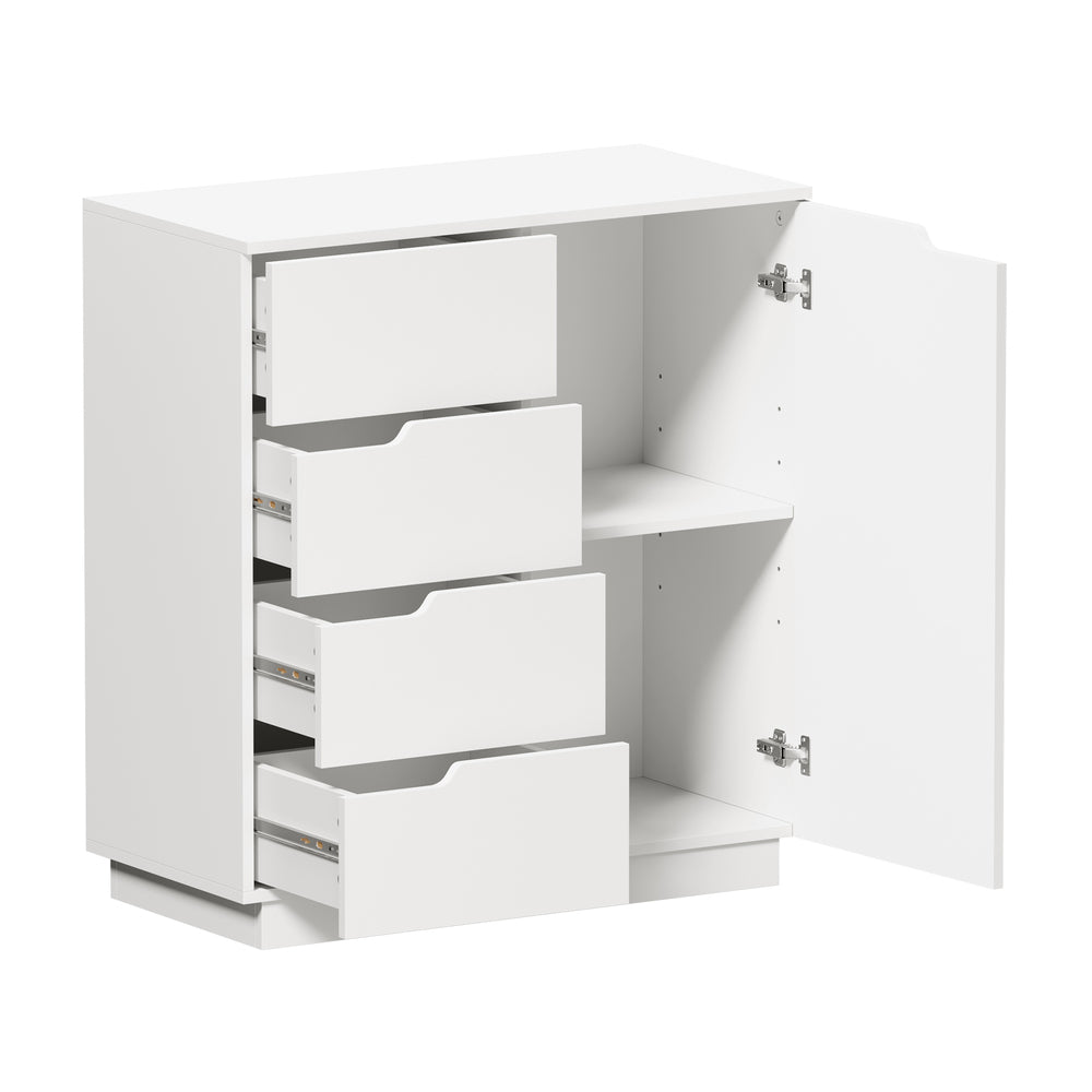 Urbino 4 Draw Modern Dresser Tallboy | 4 Draw Chest Of Drawers Wooden Storage Unit