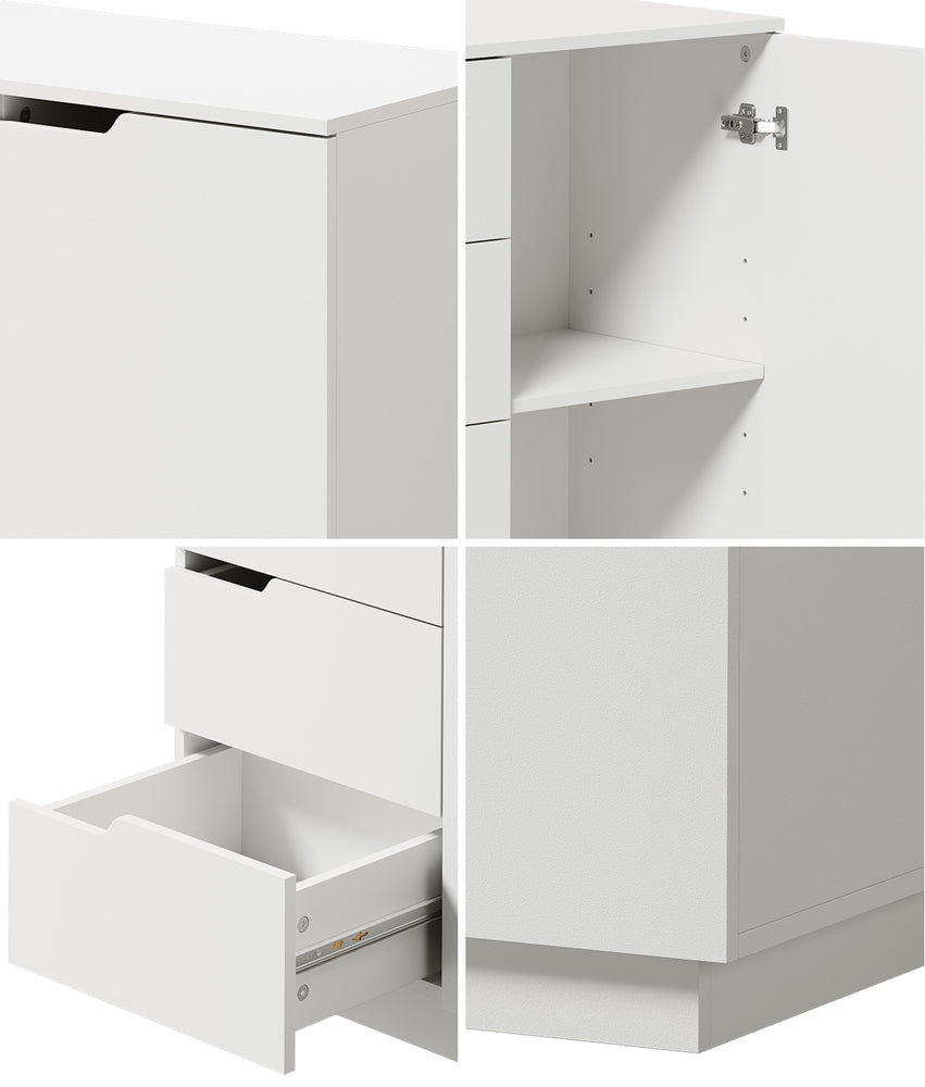 Urbino 4 Draw Modern Dresser Tallboy | 4 Draw Chest Of Drawers Wooden Storage Unit