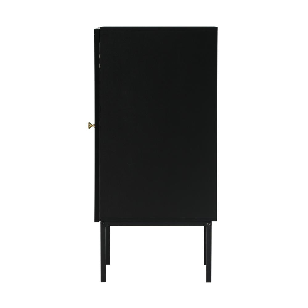 Amaro Nero Tempered Glass Bathroom Cabinet Storage Unit | Multi Storage Laundry or Bathroom Cupboard