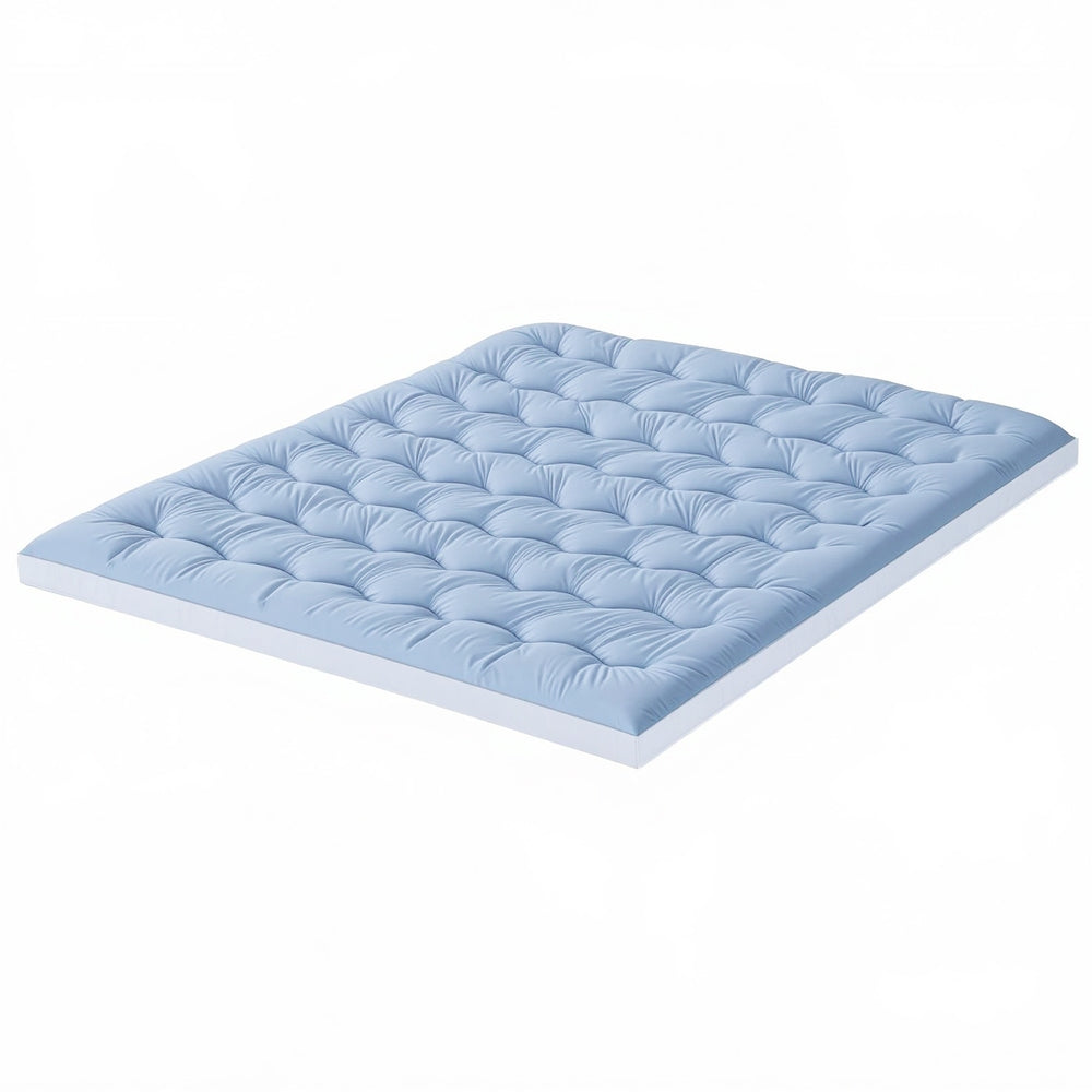 Luxore 1000GSM Reversible 3D Cooling Warm Mattress Topper | Plush Two Sided All Seasons Dual Sleeper Mattress Pad