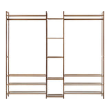 Astano Modern Bamboo Wooden Multi Storage Wardrobe | Clothes Rack Bamboo Storage Cabinet Unit