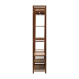 Astano Modern Bamboo Wooden Multi Storage Wardrobe | Clothes Rack Bamboo Storage Cabinet Unit