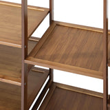 Astano Modern Bamboo Wooden Multi Storage Wardrobe | Clothes Rack Bamboo Storage Cabinet Unit