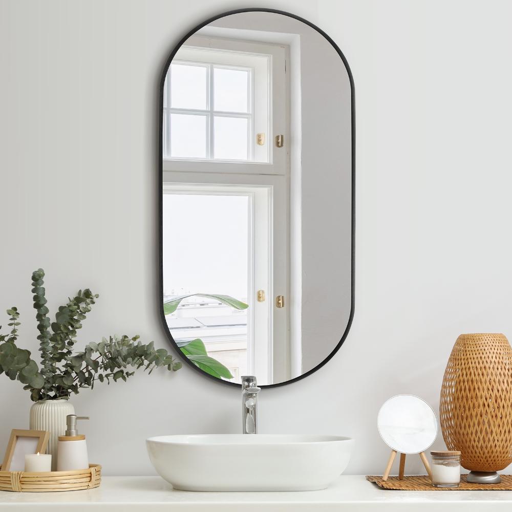 Alfamare Oval Wall Mounted Designer Mirror |Oval 84 x 50cm Feature Décor Mirror