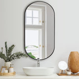 Alfamare Oval Wall Mounted Designer Mirror |Oval 84 x 50cm Feature Décor Mirror