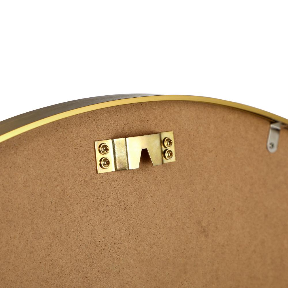 Sierra Contemporary Slim Round Wall Mirror | Bathroom Hallway Round Mirror in Black or Gold Frame