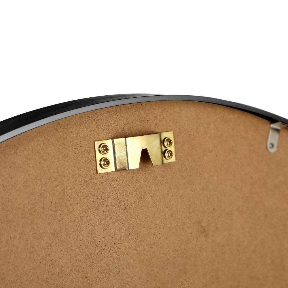 Sierra Contemporary Slim Round Wall Mirror | Bathroom Hallway Round Mirror in Black or Gold Frame
