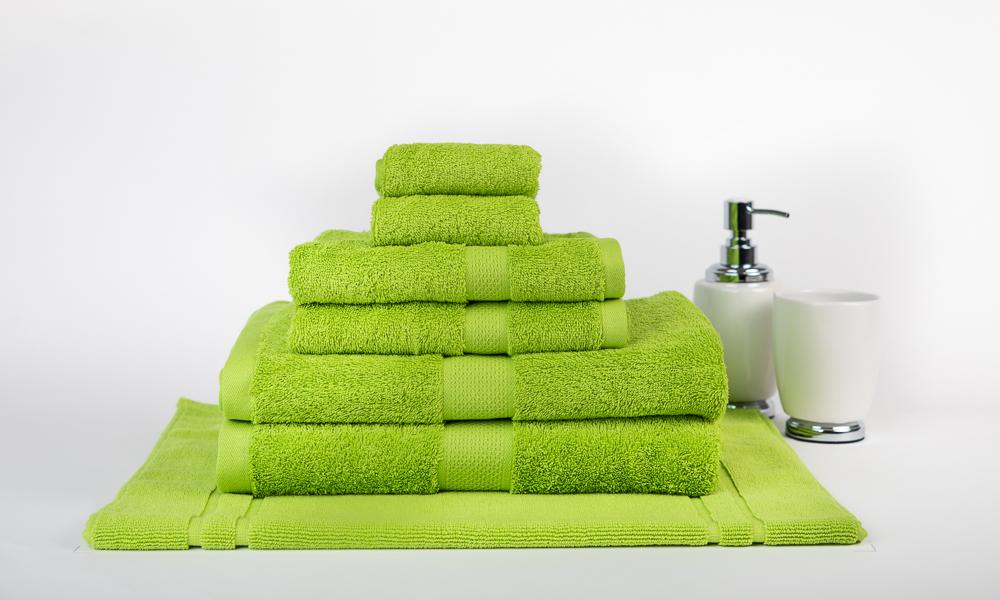 100% Premium Combed Cotton Extra Large Bath Sheet Towel Set | 7 or 14pc Sets | Superior Abosrbance and Size  | 2 Sizes - 30 Colours Bath Towels & Washcloths 7pc Set / Lime Ontrendideas Bed and Bath