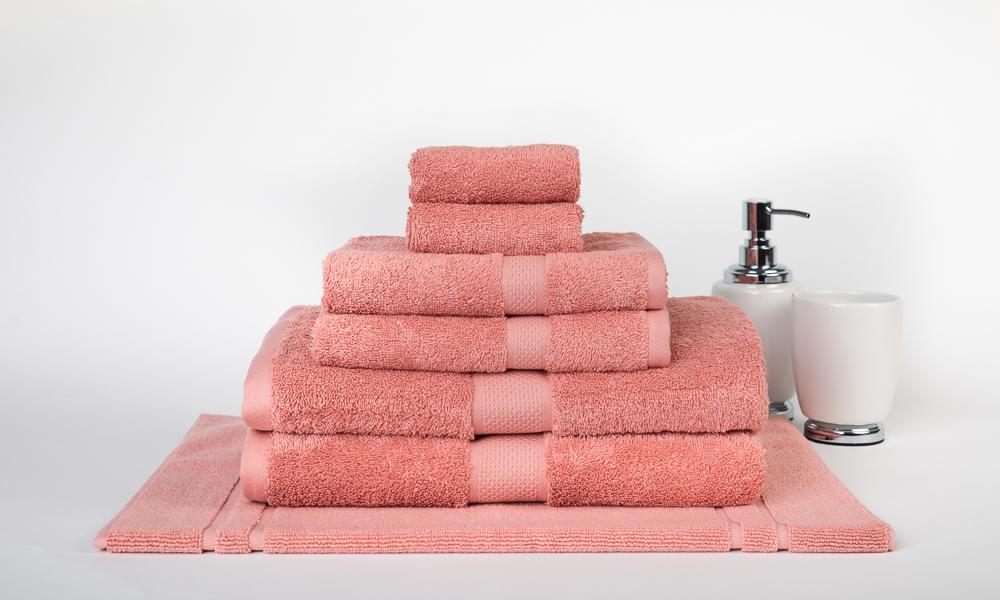 100% Premium Combed Cotton Extra Large Bath Sheet Towel Set | 7 or 14pc Sets | Superior Abosrbance and Size  | 2 Sizes - 30 Colours Bath Towels & Washcloths 7pc Set / Rose Pink Ontrendideas Bed and Bath