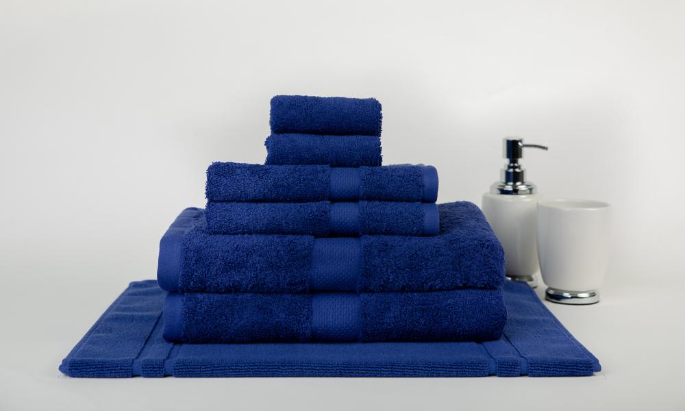 100% Premium Combed Cotton Extra Large Bath Sheet Towel Set | 7 or 14pc Sets | Superior Abosrbance and Size  | 2 Sizes - 30 Colours Bath Towels & Washcloths 7pc Set / Royal Blue Ontrendideas Bed and Bath