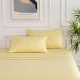 Luxiore 1800TC Super Soft Silky Brushed Microfibre Sheet Set | Luxury Pin Stripe Microfibre Sheets