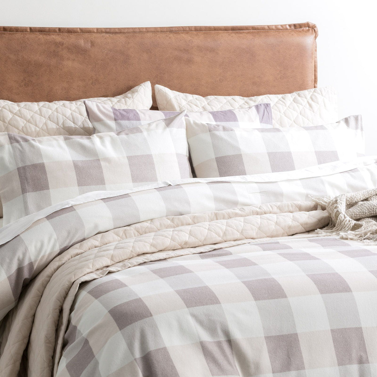 175GSM 100% Egyptian Cotton Flannelette Quilt Cover Set by Park Avenue | Winter Warm Bedding