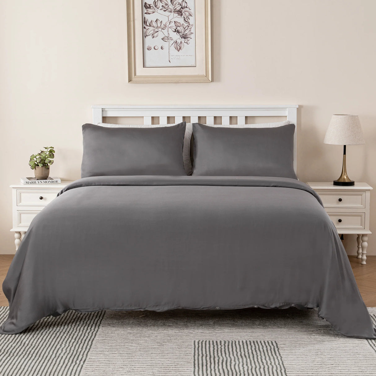 Luxiore Soft 100% Bamboo Eco Quilt Cover Set | Breathable Silky Pure Bamboo Duvet Set