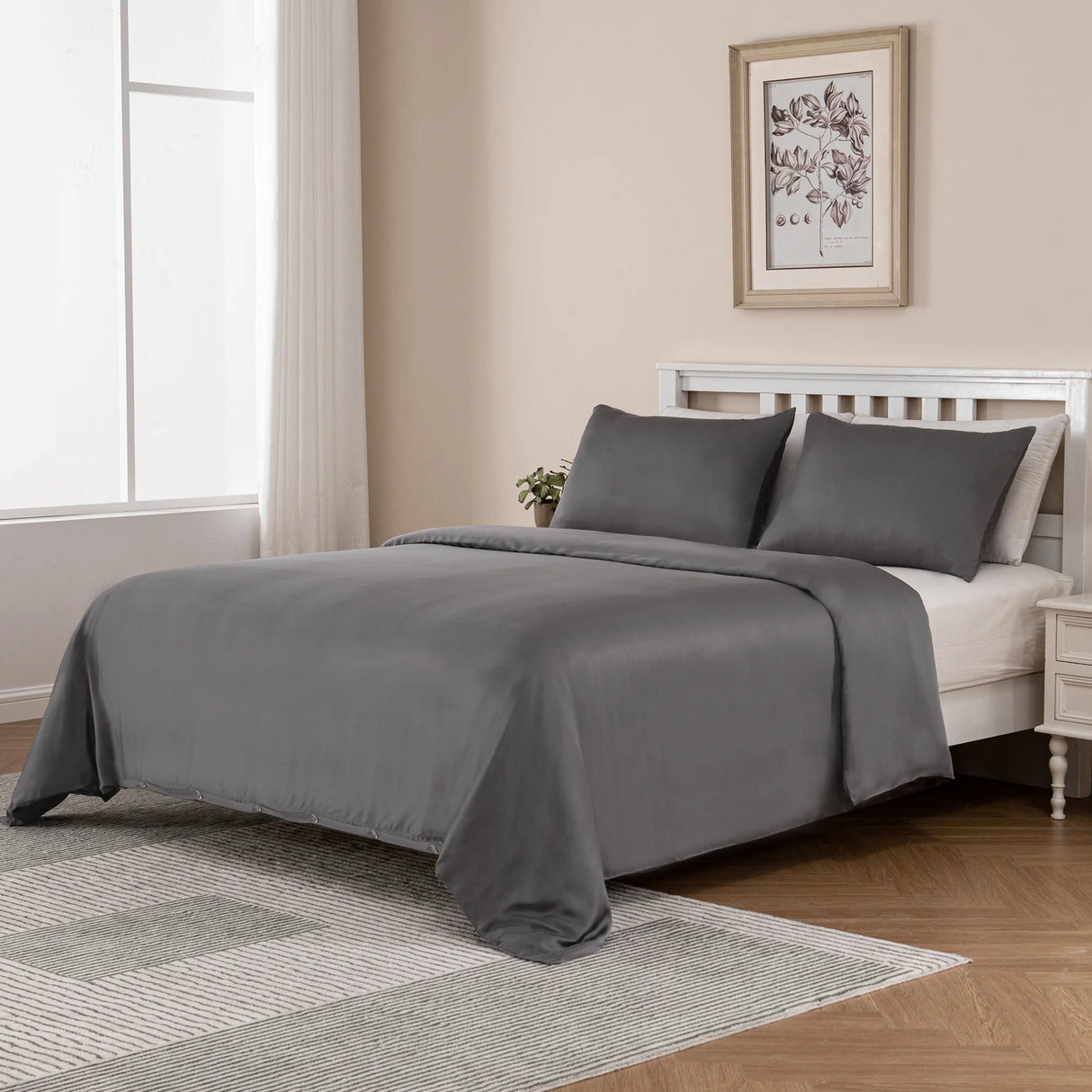 Luxiore Soft 100% Bamboo Eco Quilt Cover Set | Breathable Silky Pure Bamboo Duvet Set