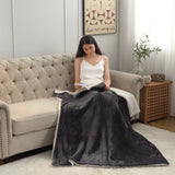 Luxiore Super Warm Soft Mink Flannel Sherpa Fleece Blanket | 480GSM Reversible Two Sided Winter Blanket