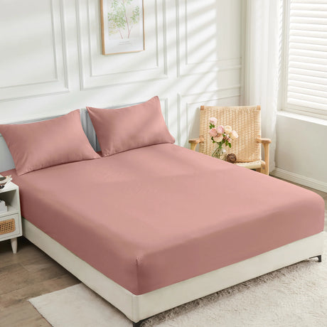 Luxiore 2000TC Breathable Cooling Bamboo Blend Fitted Sheet | 40cm Deep Eco Friendly Anti Wrinkle Bamboo Sheet