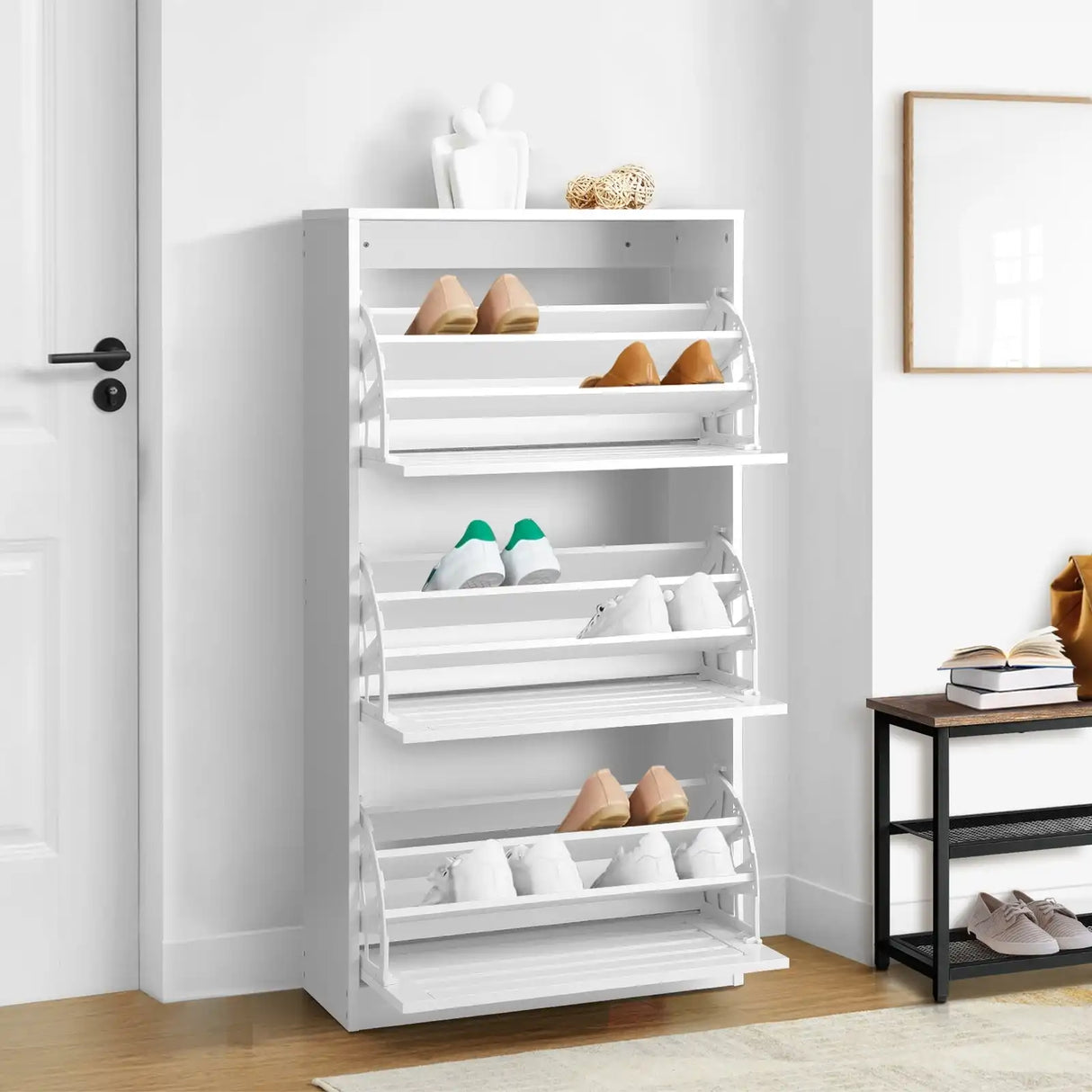 Modern 20-45 Pair Shoe Cabinet | Storage Rack and Organiser | Shoe Storage Organiser by Oikiture