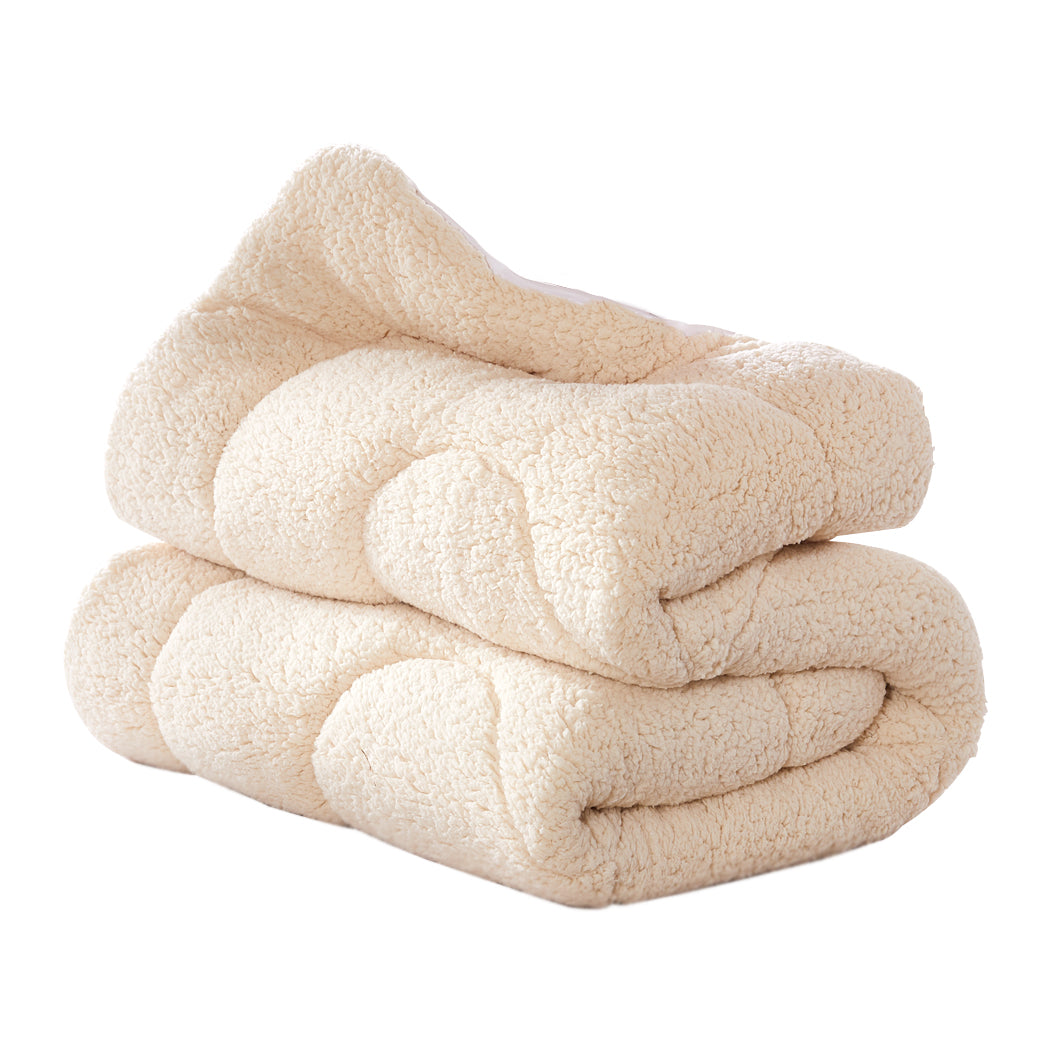 Reversible Luxore Pure 100% Wool Underlay | Soft Padded 250GSM Warm Wool Mattress Pad