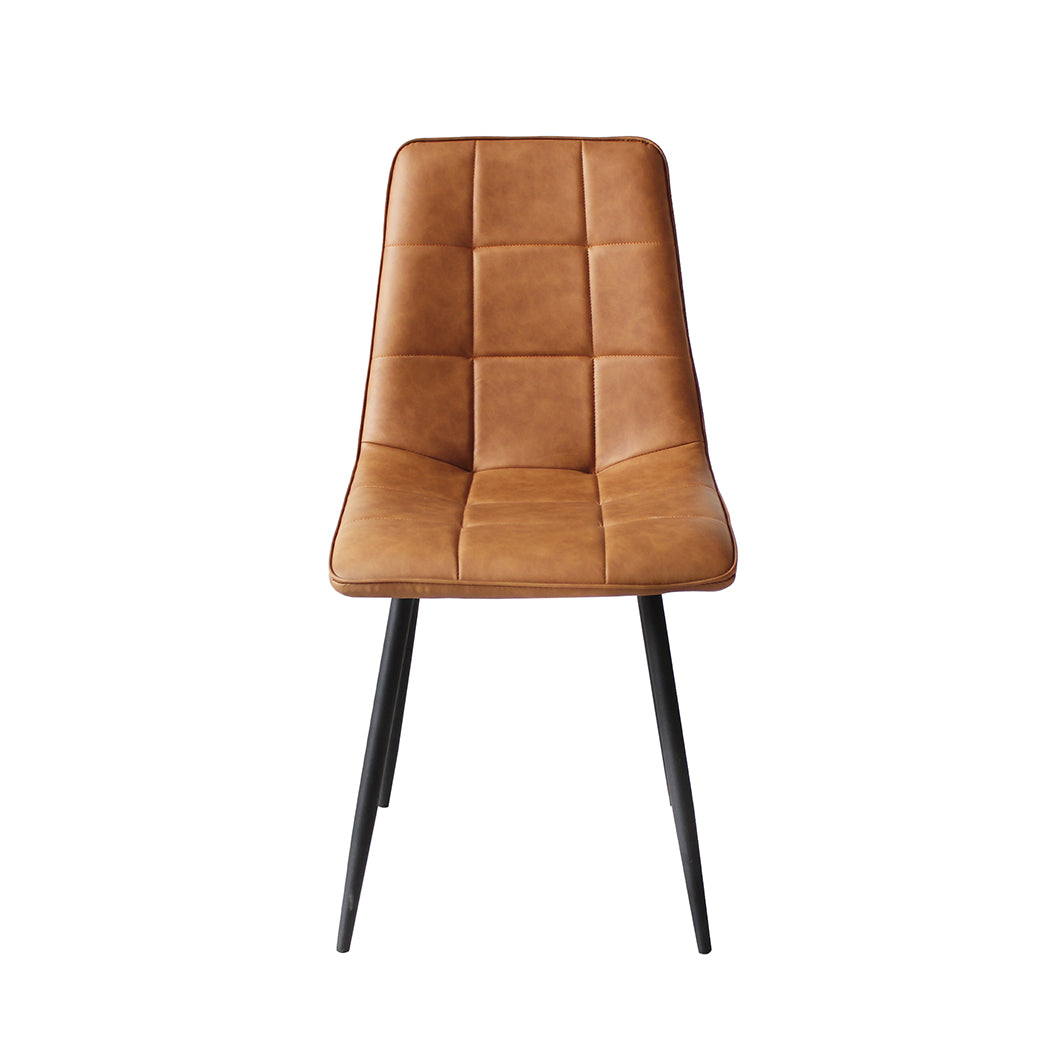 Set of Four Milano Premium PU Leather Dining Chairs | Plush Durable Padded Dining Chairs