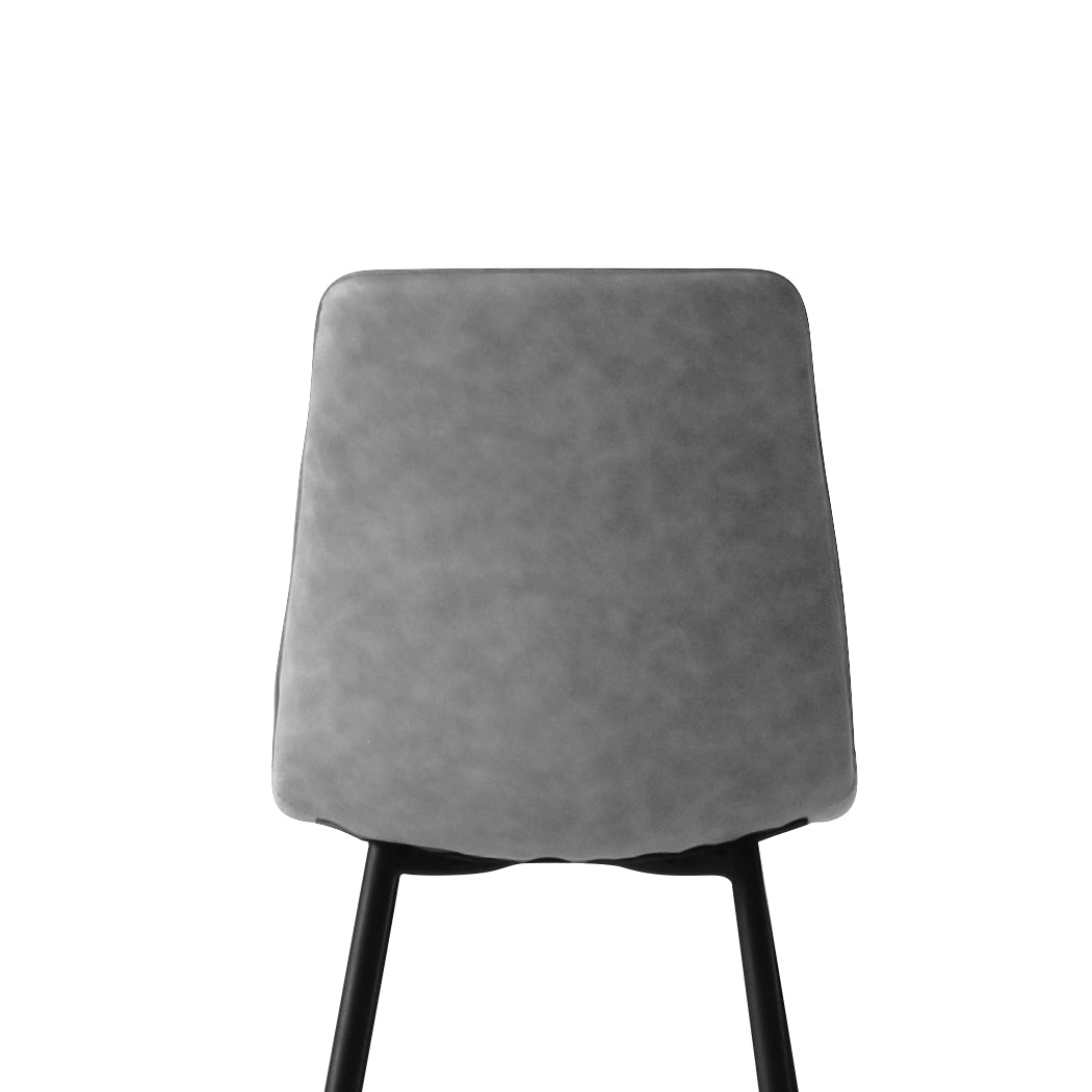 Set of Four Milano Premium PU Leather Dining Chairs | Plush Durable Padded Dining Chairs