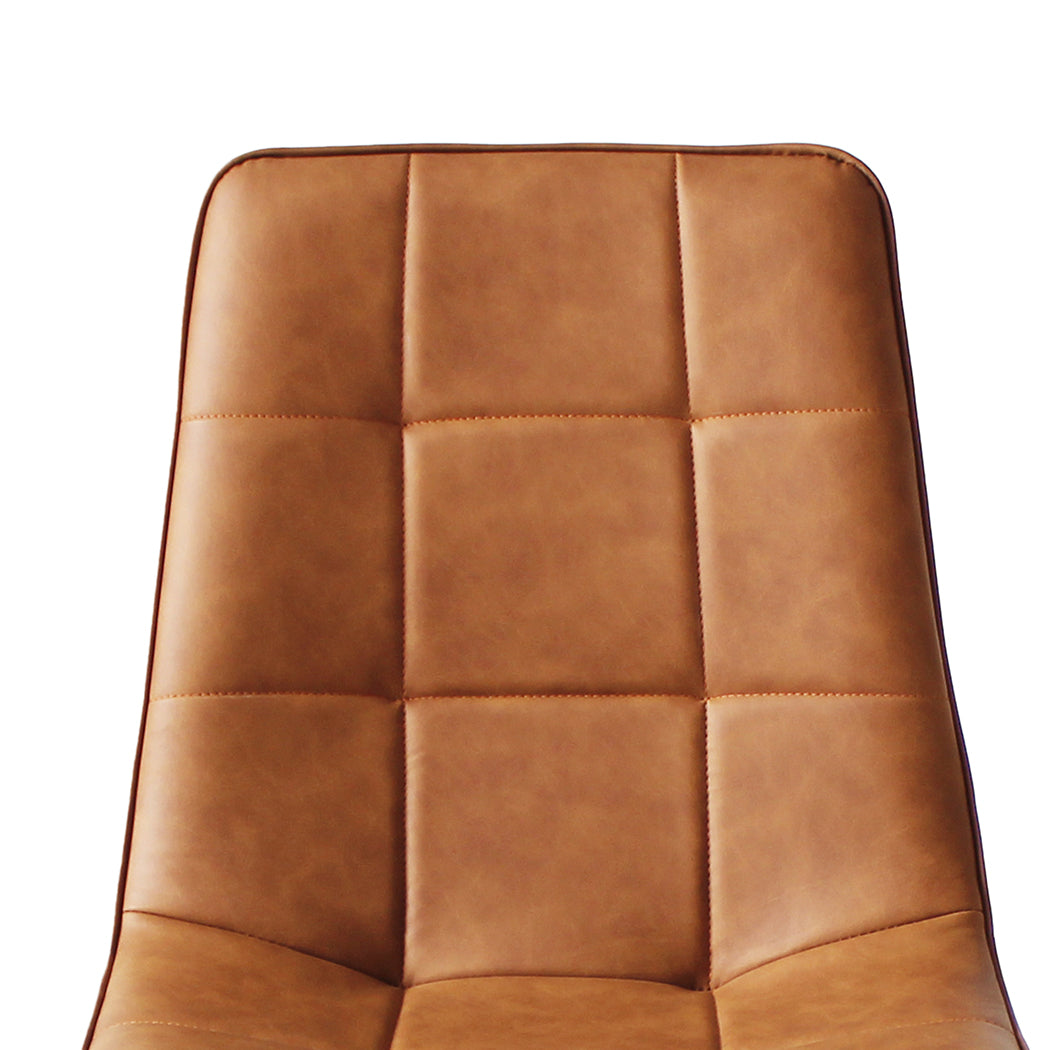 Set of Four Milano Premium PU Leather Dining Chairs | Plush Durable Padded Dining Chairs