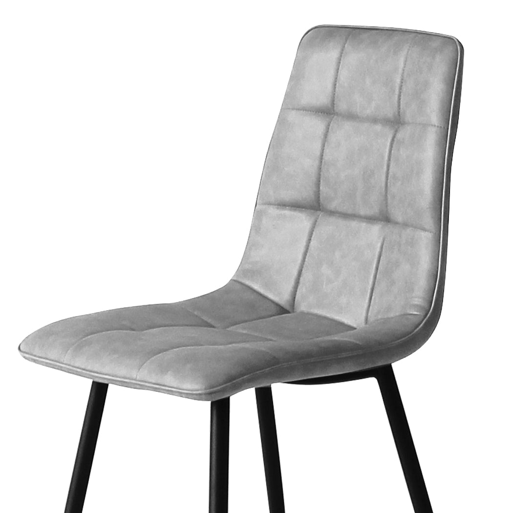 Set of Four Milano Premium PU Leather Dining Chairs | Plush Durable Padded Dining Chairs