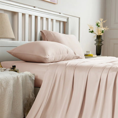 Luxiore Soft 100% Bamboo Eco Friendly Sheet Set | Breathable Silky Pure Bamboo Sheet Set