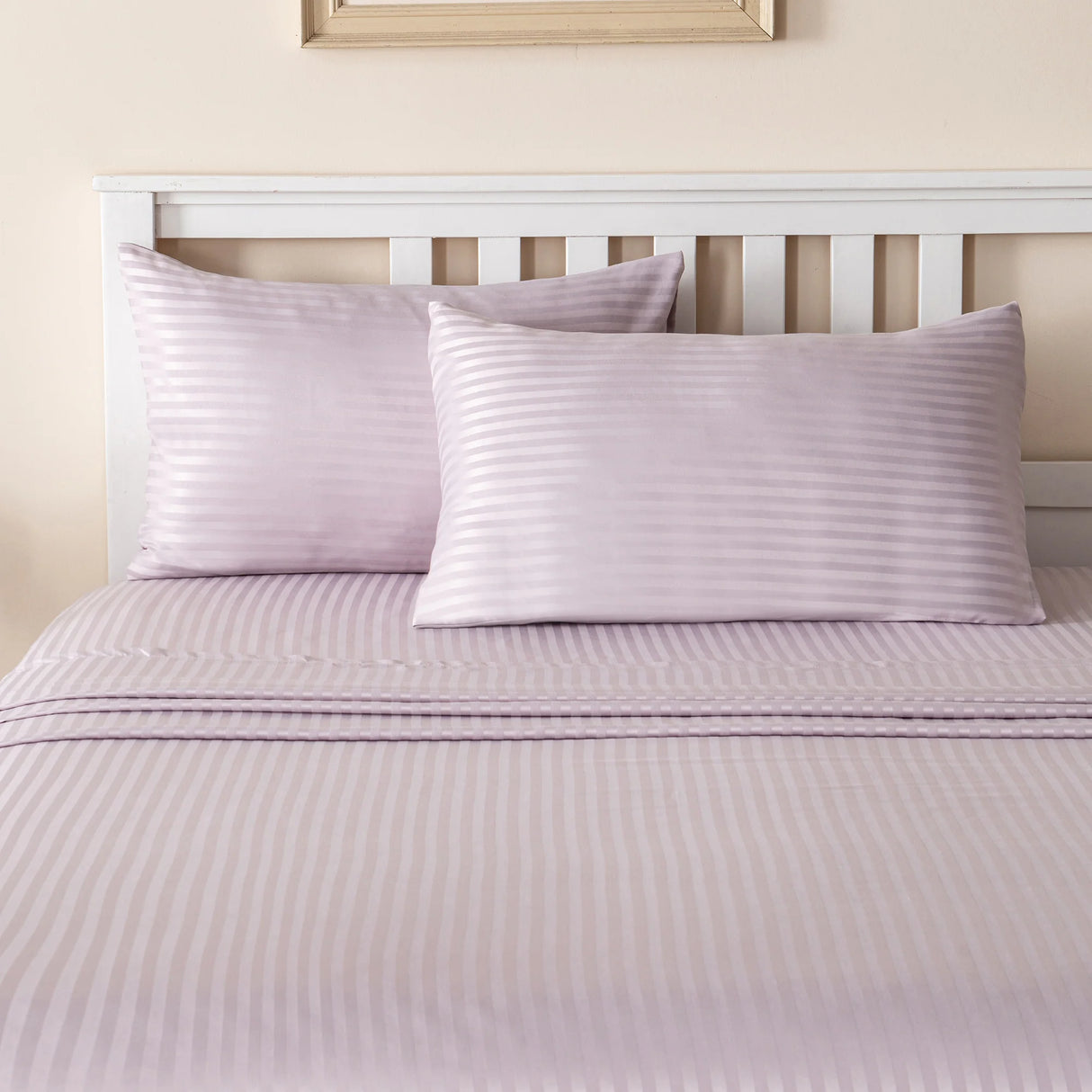Luxiore 1800TC Super Soft Silky Brushed Microfibre Sheet Set | Luxury Pin Stripe Microfibre Sheets