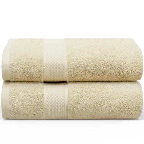 Two Extra Large Soft Cotton 650GSM Bath Sheet Set | High Absorbing  90 x 180cm 2x Bath Sheet Towel Set