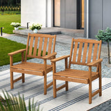 Tatiana Luxe Quality Outdoor Wooden Deck Chairs | Patio Garden High Back Armchairs