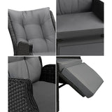 Positano Lux Rattan Wicker Outdoor Lounger Set | Weather Resistant Garden Patio Furniture | Adjustable Cushioned Lounger Sets