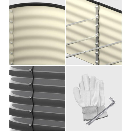 Premium Raised Garden Beds in Various Sizes | Galvanised Steel Planter Garden Beds by Livsip