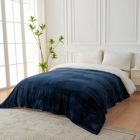 Luxiore Soft Plush Warm Mink Flannel Winter Blanket | 300GSM Ultra Plush Mink Lightweight Blanket