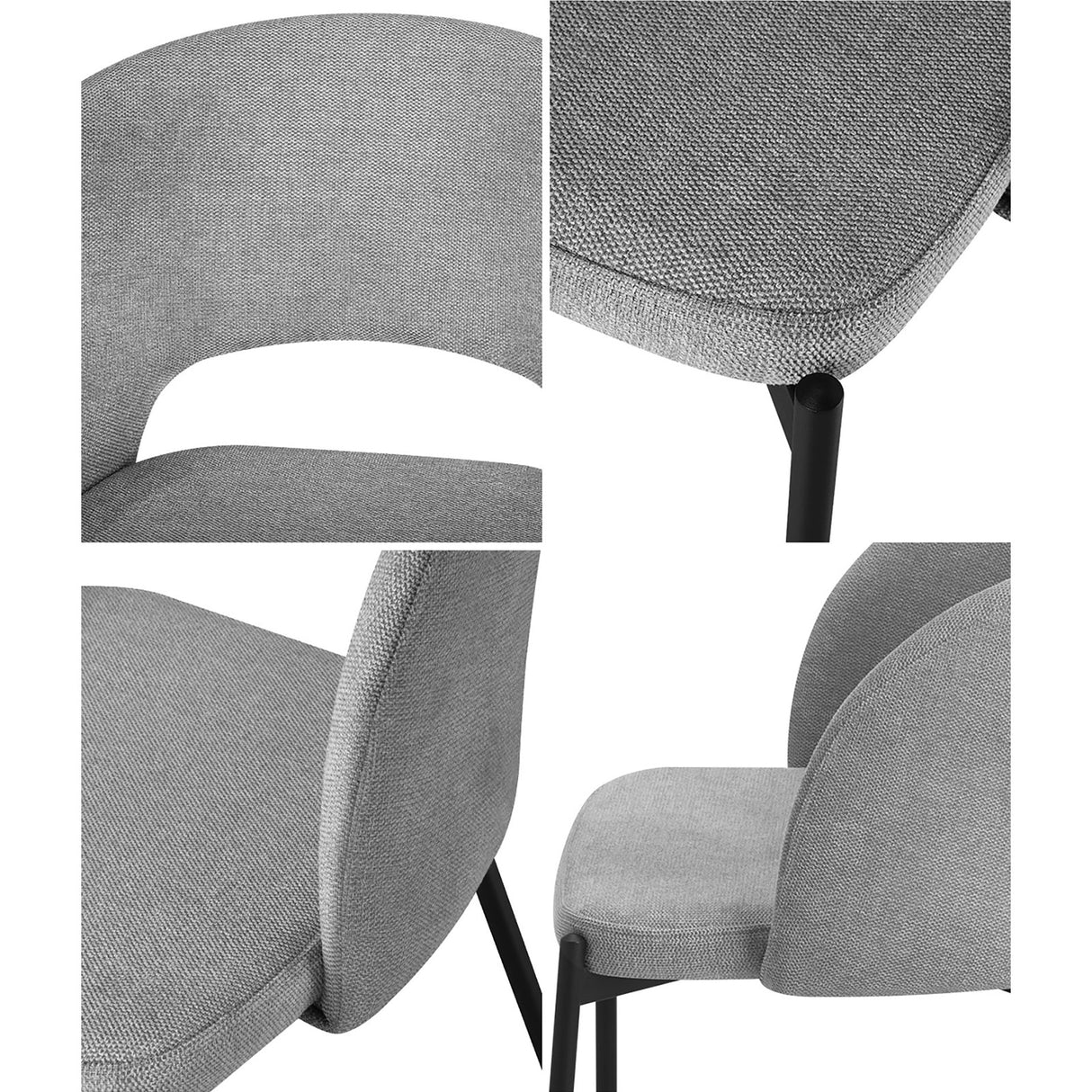 Set of Two Teddy Millie Boucle Fabric Dining Chairs | Premium Boucle or Fabric Dining Chair Set