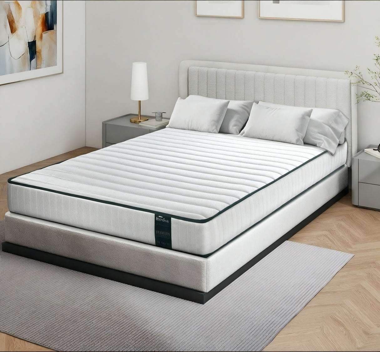 Sleep Luxe Extra Firm Dense 21cm Pocket Spring Mattress | Superior Back Support Very Firm Mattress