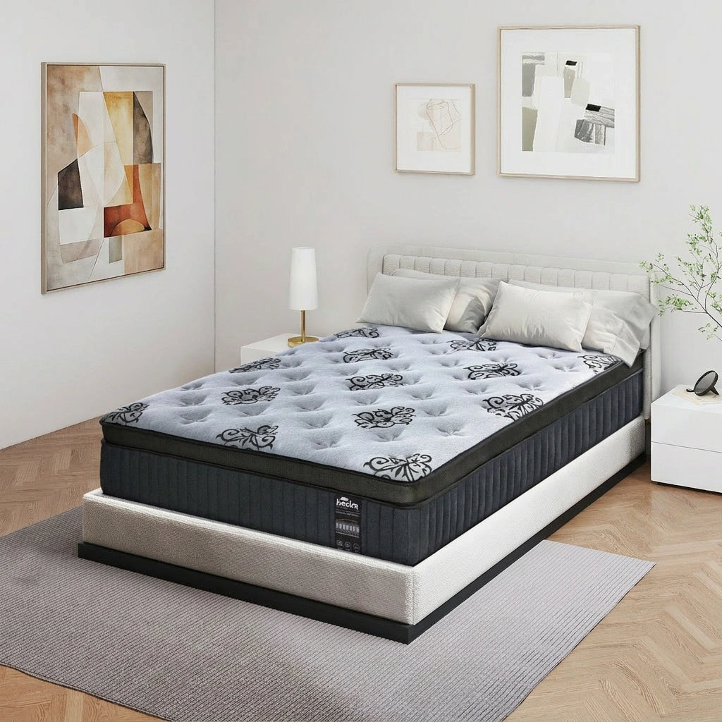 Prestige 32cm Bamboo Charcoal Infused 5 Zone Pocket Spring Mattress | Anti Disturbance Medium Firm Eco Mattress
