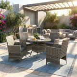 Sestre 5 Piece Wicker Rattan Outdoor Furniture Set | High Quality Weather Resistant Patio Garden Set