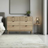 Centrum Aria 6 Drawer Tallboy Dresser | Modern Bedroom Storage Unit Cabinet
