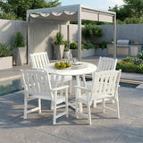 Designer Eros Marble Stone Style Table and Chair Outdoor Set | 3 or 5pc Soft Cushioned Chairs and Table Patio Furniture Set