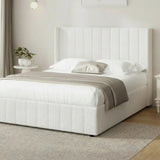 Allure Royale Boucle Fabric Gas Lift Storage Bed | Two In One Bed and Storage Combo Bed Frame in Boucle