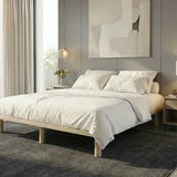 Scandi Luxe Premium Timber Platform Bed | Reinforced Durable Wooden Floating Bed Base