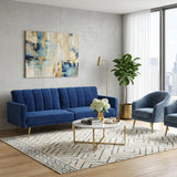 Lucrezia Velvet 3 Seater Sofa Couch and Fold Out Futon Bed | Adjustable Luxury Futon Sofa Couch