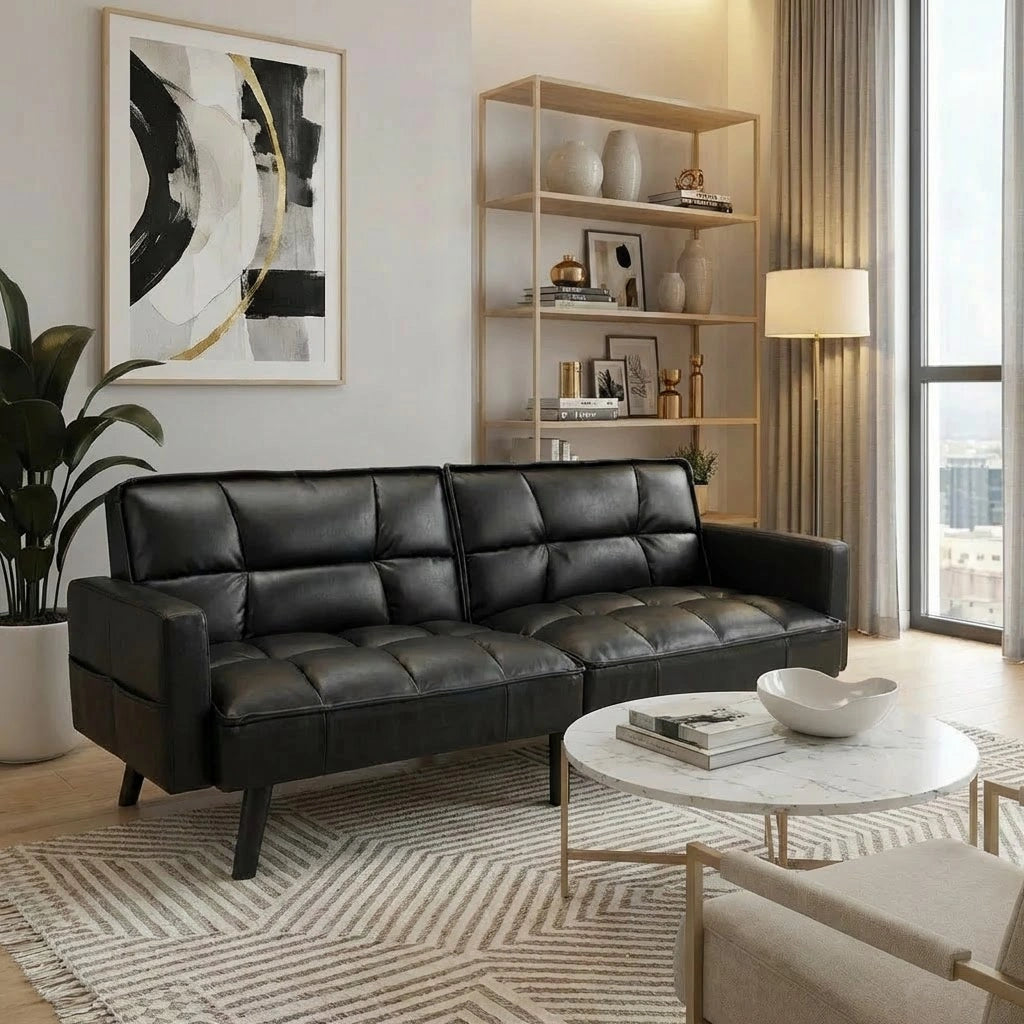 Sierra 3 Seater Sofa Couch and Fold Out Futon Bed | Super Luxury Converible Futon Sofa Couch