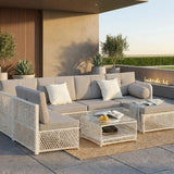 Palermo High Quality Wicker Outdoor Lounge Set | 4 or 6 Seater Modern Rattan Lounge Set with Table