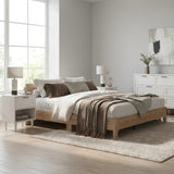 Gio Wooden Platform Bed Base | Minimalistic Sturdy Platform Bed