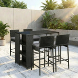 Palermo Outdoor Rattan Wicker Bar Setting  | Weather Resistant Rattan Bar Table Chairs